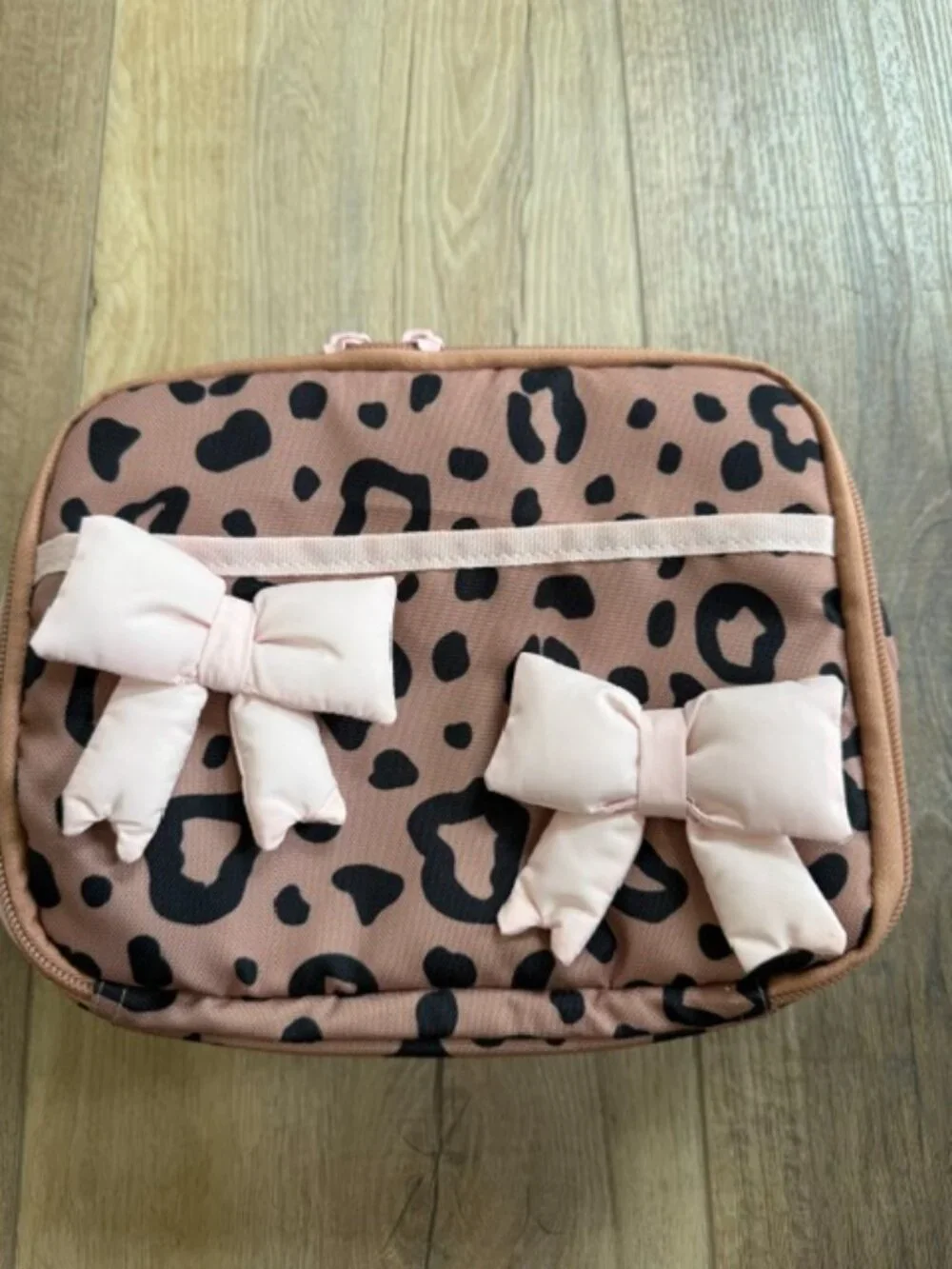 NEW Lunchbox Insulated Tiger Print Bow